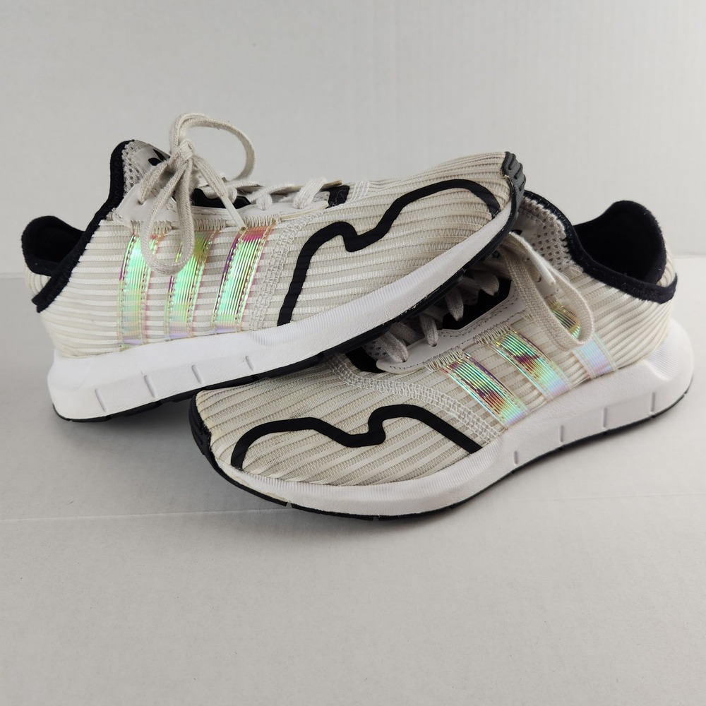 Adidas Swift Run‎ X Cloud White Iridescent Sneakers Size 5Y Women's 6.5 Shoes